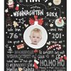 Meilensteintafel Babys Erstes Weihnachten Geschenk Personalisiert Kreidetafel Junge X Mas Design 2