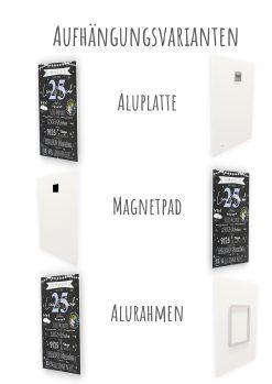 Meilensteintafel Chalkboard Geschenk 25. Hochzeitstag Silberhochzeit Personalisiert 1zigartig 23