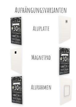 Meilensteintafel Chalkboard Geschenk 30. Hochzeitstag Perlenhochzeit Personalisiert Retro Lights 23