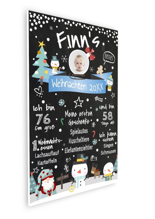 Meilensteintafel Challkboard Babys Erstes Weihnachten Geschenk Personalisiert Kreidetafel Mädchen Junge X Mas Design 13