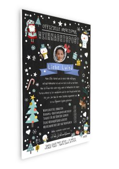 Vorlage Brief Vom Weihnachtsmann Post Personalisiert Chalkboard Meilensteintafel Checkliste Schneespaß Junge Mädchen3