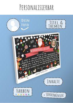 Brief Vom Weihnachtsmann Bausteine Chalk Bricks Puzzle Personalisiert Post Kinder Weihnachten Geschenk 3