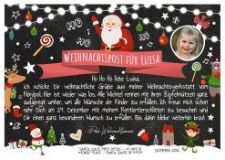 Brief Vom Weihnachtsmann Bausteine Chalk Bricks Puzzle Personalisiert Post Kinder Weihnachten Geschenk Rot