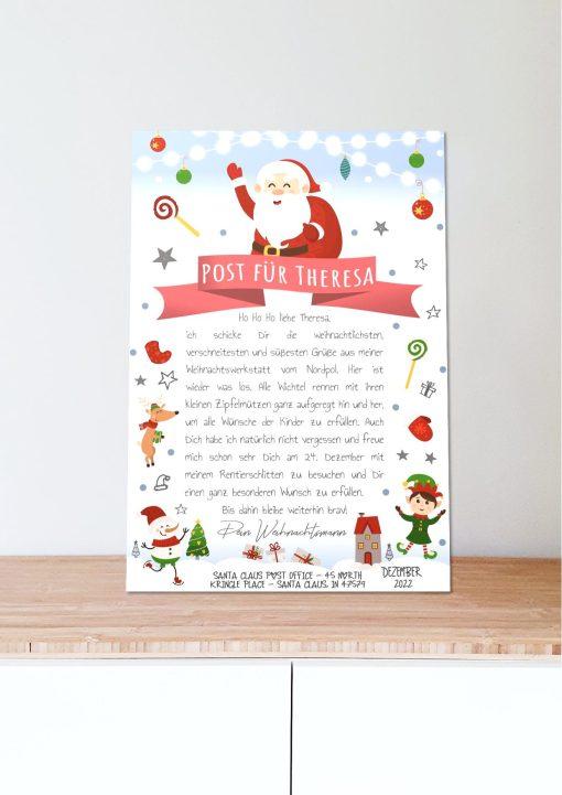 Brief Vom Weihnachtsmann Personalisiert Post Vorlage Zum Ausdrucken Chalkboard Meilensteintafel Weihnachten Snowwhite 21