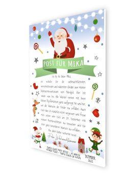 Brief Vom Weihnachtsmann Personalisiert Post Vorlage Zum Ausdrucken Chalkboard Meilensteintafel Weihnachten Snowwhite 22
