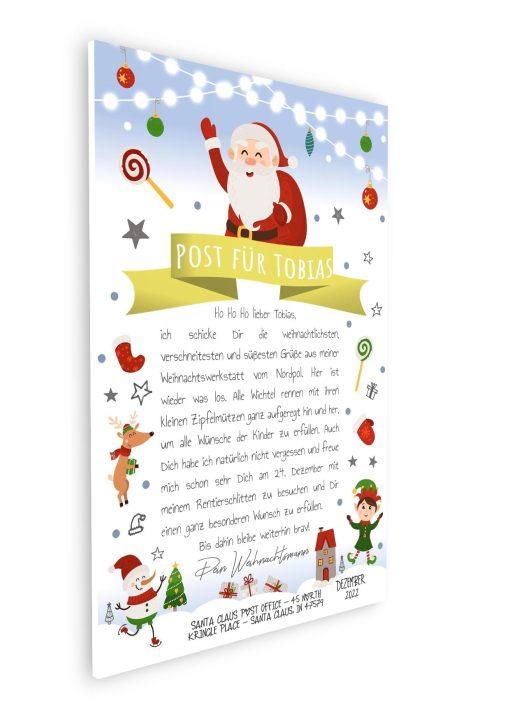 Brief Vom Weihnachtsmann Personalisiert Post Vorlage Zum Ausdrucken Chalkboard Meilensteintafel Weihnachten Snowwhite 23