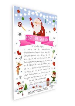 Brief Vom Weihnachtsmann Personalisiert Post Vorlage Zum Ausdrucken Chalkboard Meilensteintafel Weihnachten Snowwhite3