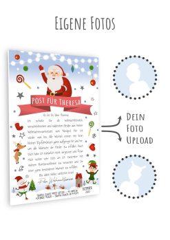 Brief Vom Weihnachtsmann Personalisiert Post Vorlage Zum Ausdrucken Chalkboard Meilensteintafel Weihnachten Snowwhite6