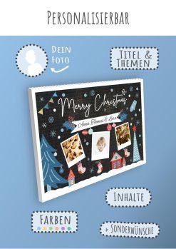 Chalk Bricks Bausteine Puzzle Foto Geschenk Personalisiert Meilensteintafel Chalkboard Weihnachten 3