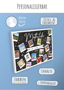 Meilensteintafel Chalkboard Familien Kinder Jahresrückblick Personalisiert Chalk Bricks Bausteine Puzzle Geschenk Weihnachten 3