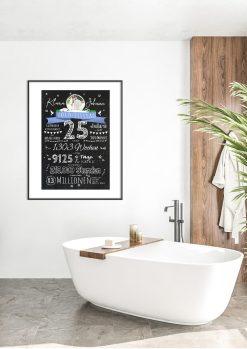 Meilensteintafel Chalkboard Geschenk 25. Hochzeitstag Silberhochzeit Personalisiert Retro Eleganz Foto 104