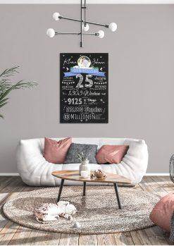 Meilensteintafel Chalkboard Geschenk 25. Hochzeitstag Silberhochzeit Personalisiert Retro Eleganz Foto 105