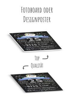 Meilensteintafel Chalkboard Geschenk 25. Hochzeitstag Silberhochzeit Personalisiert Retro Eleganz Foto 22