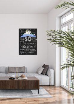 Meilensteintafel Chalkboard Geschenk 50. Hochzeitstag Goldene Hochzeit Personalisiert Retro Eleganz Foto 101