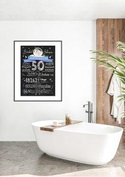 Meilensteintafel Chalkboard Geschenk 50. Hochzeitstag Goldene Hochzeit Personalisiert Retro Eleganz Foto 104