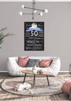 Meilensteintafel Chalkboard Geschenk 50. Hochzeitstag Goldene Hochzeit Personalisiert Retro Eleganz Foto 105