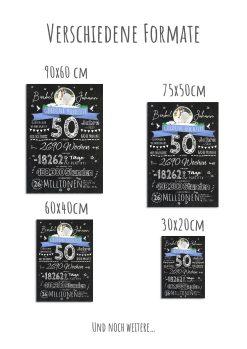 Meilensteintafel Chalkboard Geschenk 50. Hochzeitstag Goldene Hochzeit Personalisiert Retro Eleganz Foto 112