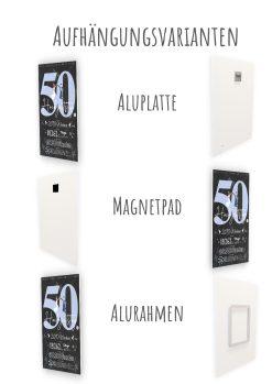Meilensteintafel Chalkboard Geschenk 50. Hochzeitstag Goldene Hochzeit Personalisiert Retro Lovely Blue 114