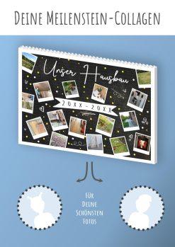 Meilensteintafel Chalkboard Hausbau Renovierung Rückblick Personalisiert Chalk Bricks Bausteine Puzzle Geschenk Weihnachten 2