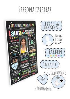 Geschenke Zur Einschulung Personalisiert Meilensteintafel Mädchen Junge Schulanfang Einschulungsposter Einschulungszeitung08