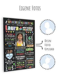 Geschenke Zur Einschulung Personalisiert Meilensteintafel Mädchen Junge Schulanfang Einschulungsposter Einschulungszeitung10