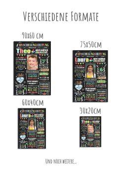 Geschenke Zur Einschulung Personalisiert Meilensteintafel Mädchen Junge Schulanfang Einschulungsposter Einschulungszeitung11