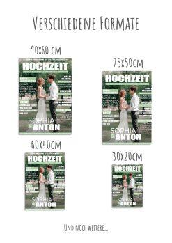 Hochzeitszeitung Geschenk Hochzeit Zeitschrift Magazin Personalisiert Wedding No 11