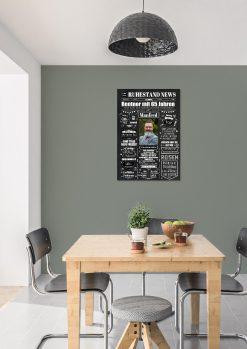 Meilensteintafel Chalkboard Ruhestand Rente Geschenk Zeitung Personalisiert Kreidetafel Abschiedsgeschenk Frau Mann2