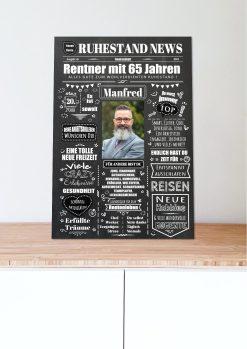 Meilensteintafel Chalkboard Ruhestand Rente Geschenk Zeitung Personalisiert Kreidetafel Abschiedsgeschenk Frau Mann4