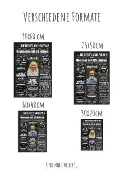 Meilensteintafel Chalkboard Ruhestand Rente Geschenk Zeitung Personalisiert Kreidetafel Abschiedsgeschenk Mann Frau 11
