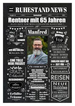 Meilensteintafel Chalkboard Ruhestand Rente Geschenk Zeitung Personalisiert Kreidetafel Abschiedsgeschenk Mann Frau