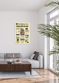 Meilensteintafel Geburtstagszeitung 20. 30. 40. 50. 60. 70. 80. Geburtstag Geschenk Zeitung Chalkboard Personalisiert Zeitmaschine 3d Mann Frau01
