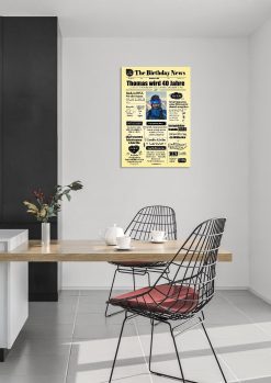 Meilensteintafel Geburtstagszeitung 20. 30. 40. 50. 60. 70. 80. Geburtstag Geschenk Zeitung Chalkboard Personalisiert Zeitmaschine 3d Mann Frau02