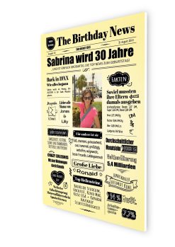 Meilensteintafel Geburtstagszeitung 20. 30. 40. 50. 60. 70. 80. Geburtstag Geschenk Zeitung Chalkboard Personalisiert Zeitmaschine 3d Mann Frau07