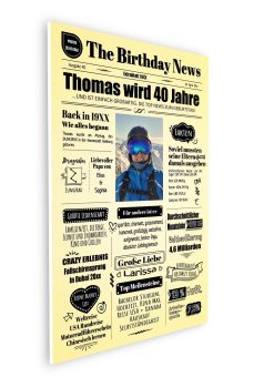 Meilensteintafel Geburtstagszeitung 20. 30. 40. 50. 60. 70. 80. Geburtstag Geschenk Zeitung Chalkboard Personalisiert Zeitmaschine 3d Mann Frau08