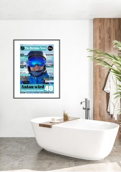 Meilensteintafel Geburtstagszeitung 20. 30. 40. 50. 60. Geburtstag Geschenk Zeitschrift Magazin Zeitung Chalkboard Personalisiert Mann No 104