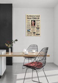 Meilensteintafel Geburtstagszeitung Geschenk 50. Geburtstag Klatsch Und Tratsch Jahrgangsposter Foto Personalisiert Mann Frau02