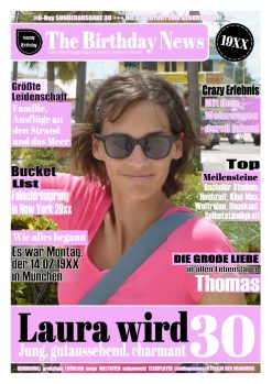 Meilensteintafel Geburtstagszeitung Meilensteintafel Geburtstagszeitung 20. 30. 40. 50. 60. Geburtstag Geschenk Zeitschrift Magazin Zeitung Chalkboard Personalisiert Frau No 1