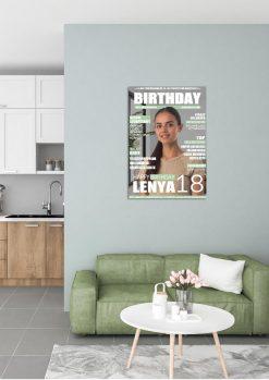 Meilensteintafel Geschenk 18. Geburtstag Magazin Zeitschrift Zeitung Frau Mann Personalisiert No. 101