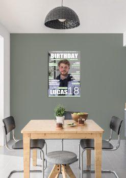 Meilensteintafel Geschenk 18. Geburtstag Magazin Zeitschrift Zeitung Frau Mann Personalisiert No. 102