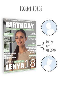 Meilensteintafel Geschenk 18. Geburtstag Magazin Zeitschrift Zeitung Frau Mann Personalisiert No. 108