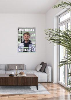 Meilensteintafel Geschenk 20. Geburtstag Magazin Zeitschrift Zeitung Frau Mann Personalisiert No. 101