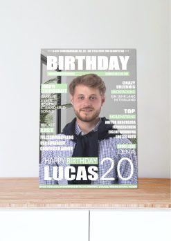 Meilensteintafel Geschenk 20. Geburtstag Magazin Zeitschrift Zeitung Frau Mann Personalisiert No. 106