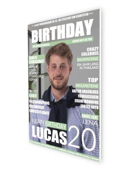Meilensteintafel Geschenk 20. Geburtstag Magazin Zeitschrift Zeitung Frau Mann Personalisiert No. 107