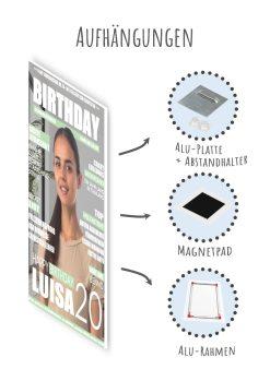 Meilensteintafel Geschenk 20. Geburtstag Magazin Zeitschrift Zeitung Frau Mann Personalisiert No. 110