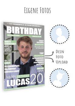 Meilensteintafel Geschenk 20. Geburtstag Magazin Zeitschrift Zeitung Frau Mann Personalisiert No. 111