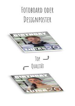 Meilensteintafel Geschenk 20. Geburtstag Magazin Zeitschrift Zeitung Frau Mann Personalisiert No. 113