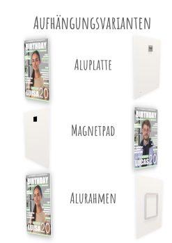 Meilensteintafel Geschenk 20. Geburtstag Magazin Zeitschrift Zeitung Frau Mann Personalisiert No. 114
