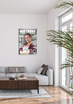 Meilensteintafel Geschenk 30. Geburtstag Magazin Zeitschrift Zeitung Frau Mann Personalisiert No. 101