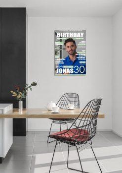 Meilensteintafel Geschenk 30. Geburtstag Magazin Zeitschrift Zeitung Frau Mann Personalisiert No. 102